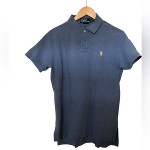 Ralph Lauren Blue-ish Grey Custom Fit Polo Shirt - Medium